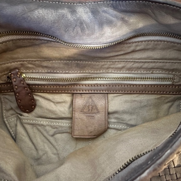 Gianni Segatta Italian Woven Leather Medium Handbag - Picture 6 of 7